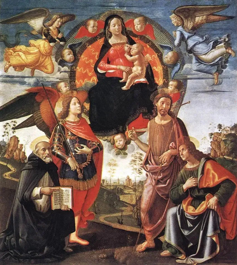 The Madonna in Glory with Saints - Domenico Ghirlandaio