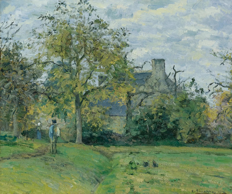 The House of Piette in Montfoucault - Camille Pissarro