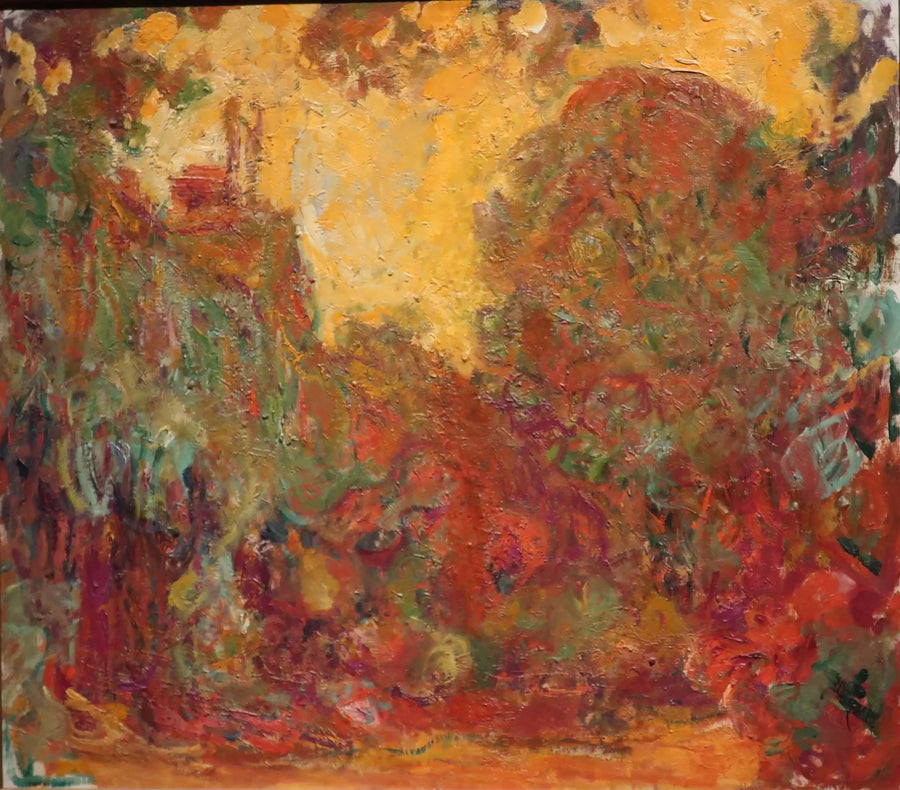 The house seen from the rose garden - Claude Monet