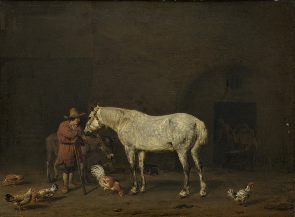 La maréchalerie - Adriaen van de Velde image 1 copie peinte à la main à l’huile