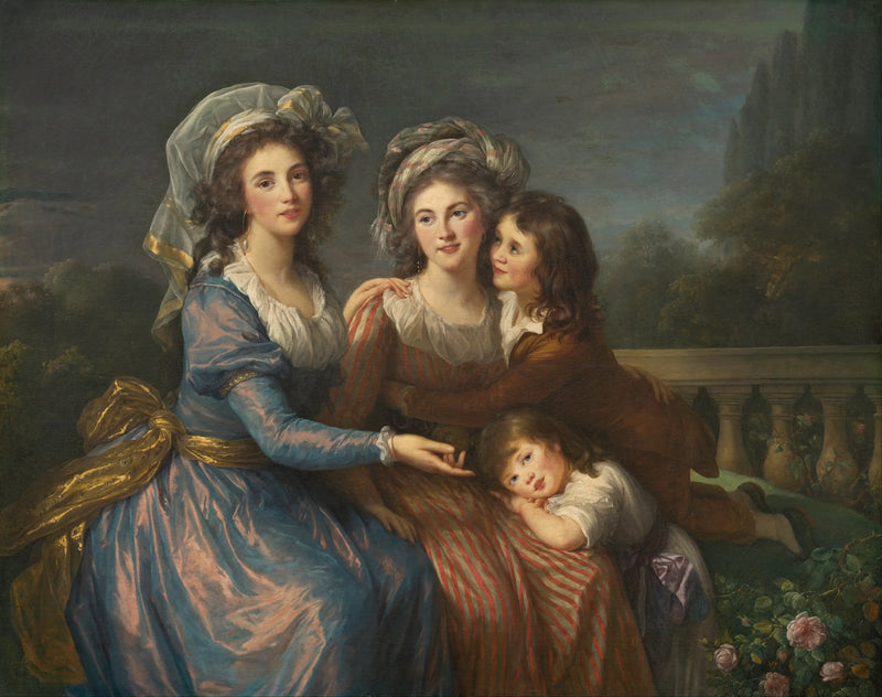 The Marquise de Pezay and the Marquise de Rougé with her sons Alexis and Adrien - Élisabeth Vigeé Le Brun