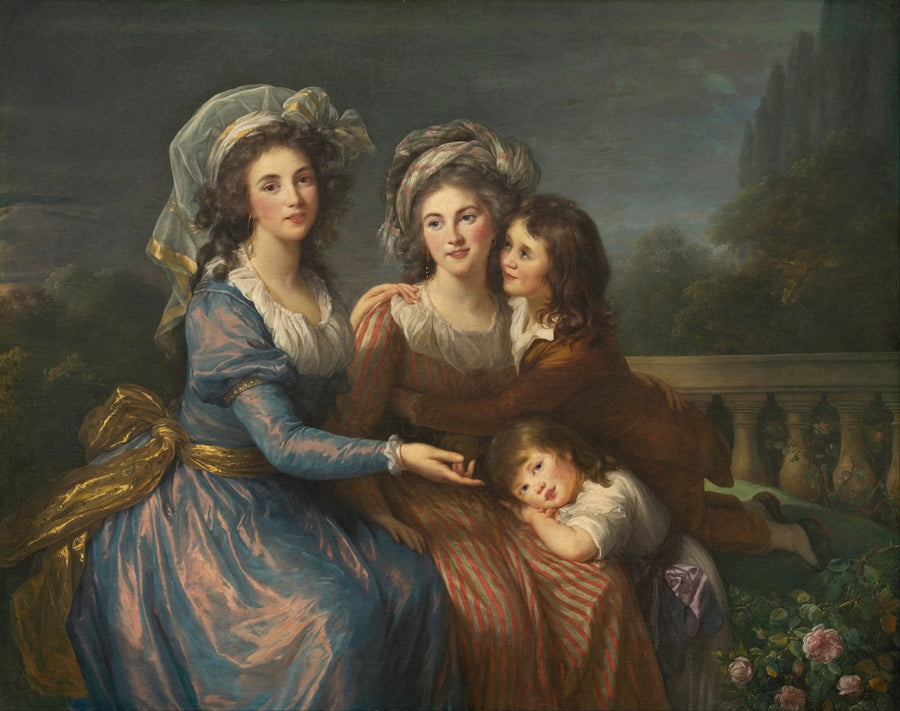 The Marquise de Pezay and the Marquise de Rougé with her sons Alexis and Adrien - Élisabeth Vigeé Le Brun