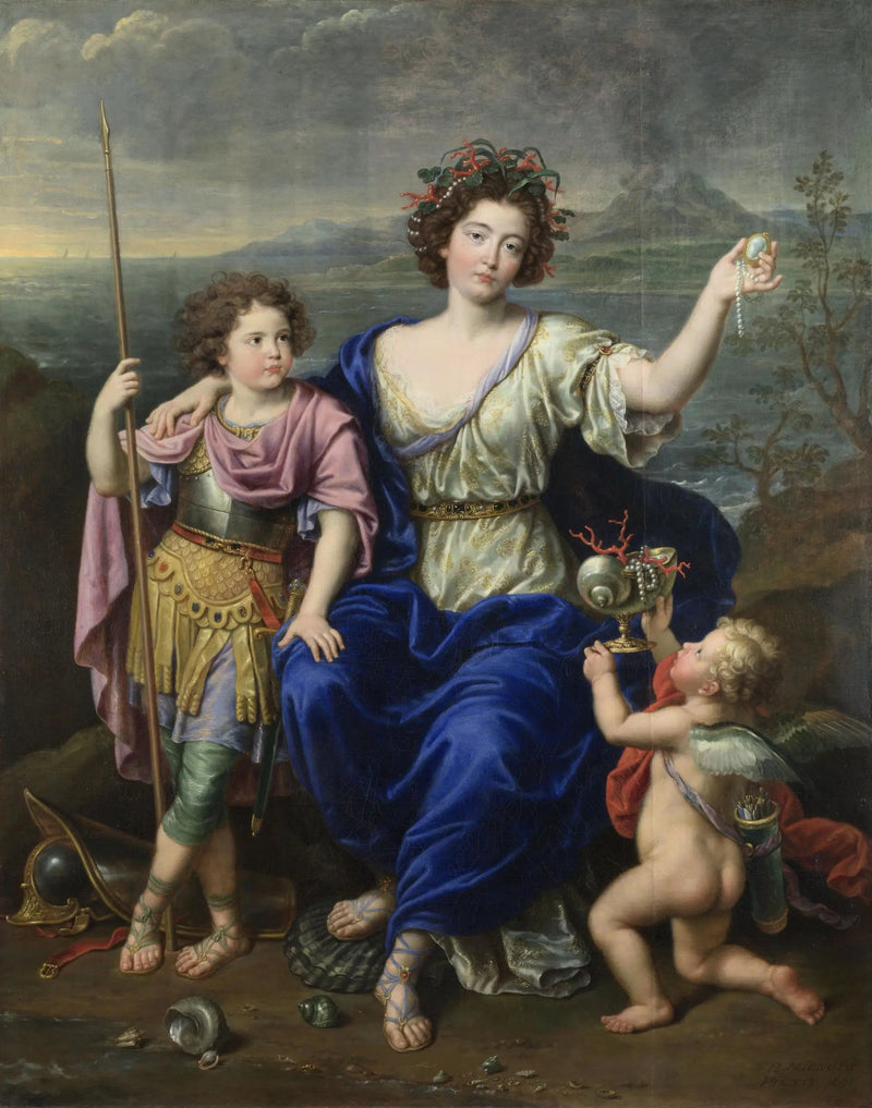 The Marquise de Seignelay and Two of Her Sons - Pierre Mignard