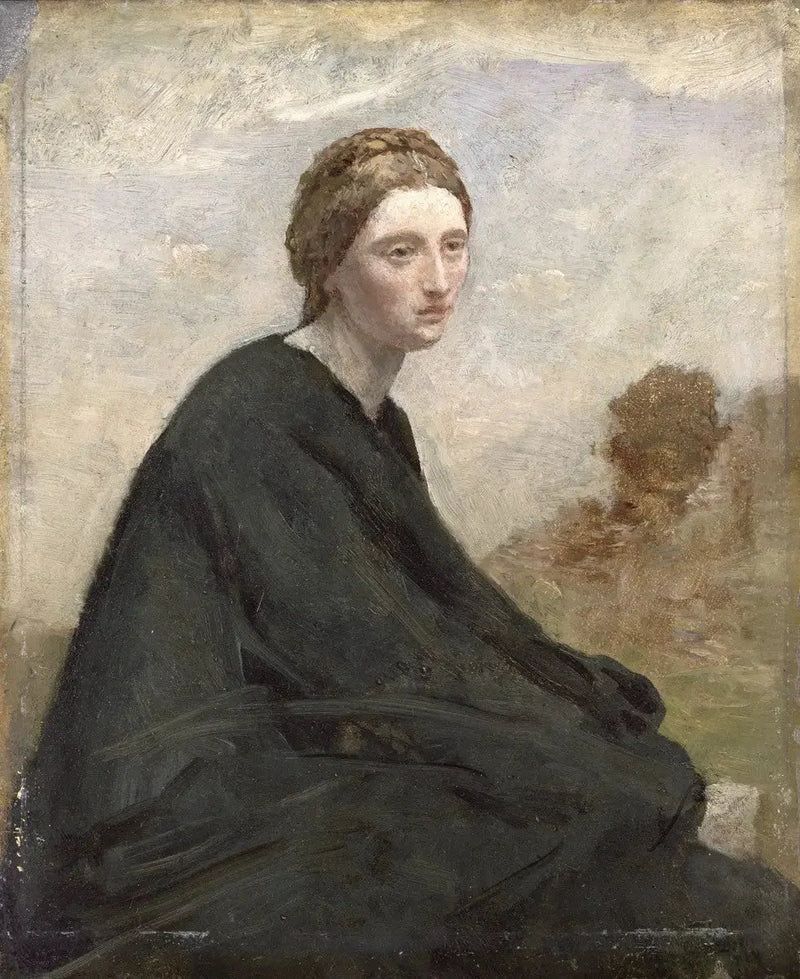Meditation - Jean-Baptiste Camille Corot