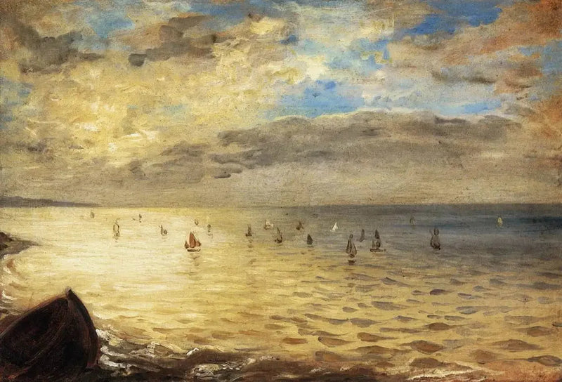 The Sea Seen from the Heights of Dieppe - Eugène Delacroix