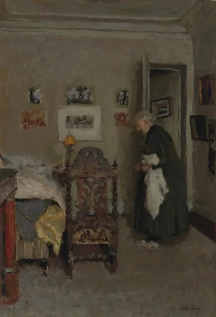 The artist's mother in her apartment, rue de Calais, Paris - Morning - Édouard Vuillard