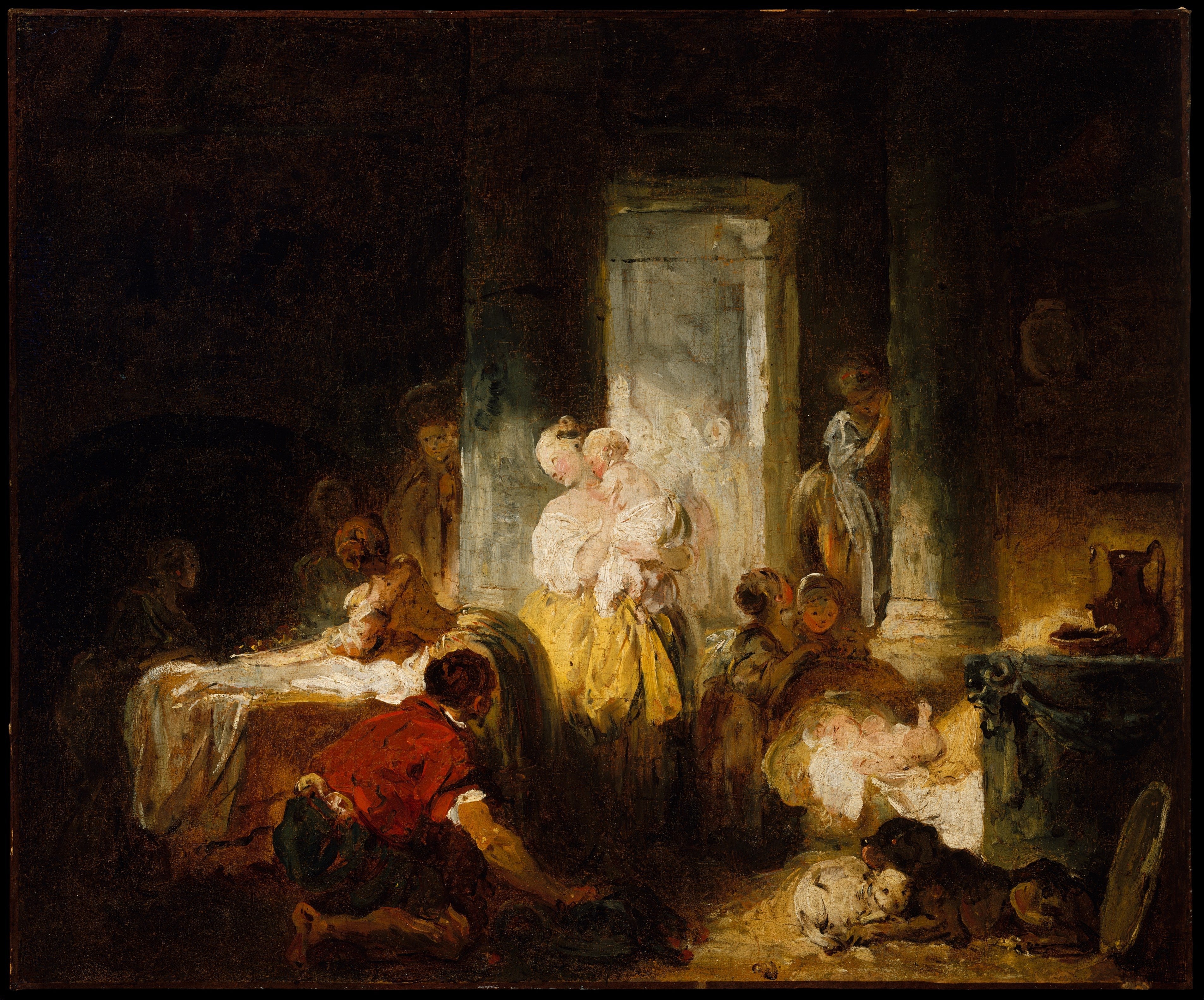 The Happy Mother - Jean-Honoré Fragonard