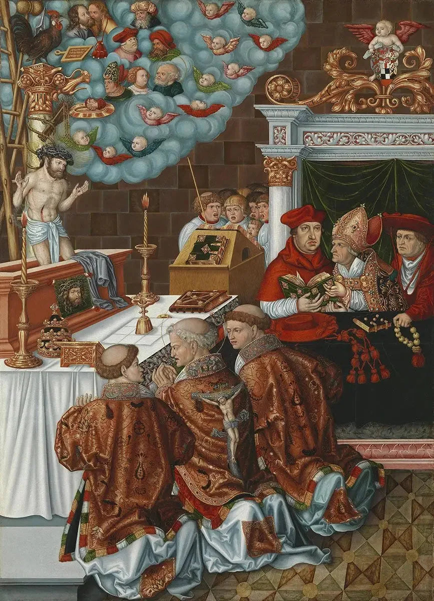 The Messe of Saint Gregory with Cardinal Albrecht of Brandenburg - Lucas Cranach the Elder