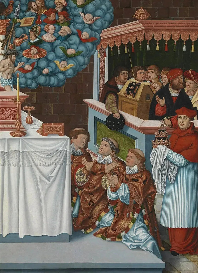 The Mass of Saint Gregory with Cardinal Albrecht of Brandenburg - Lucas Cranach the Elder