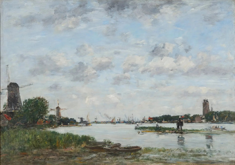 The Meuse at Dordrecht - Eugène Boudin