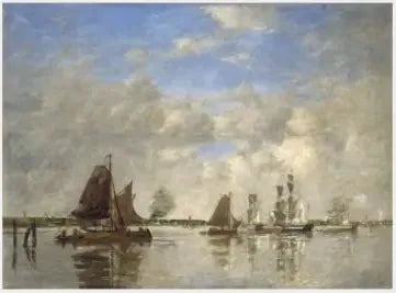 The Meuse at Dordrecht - Eugène Boudin