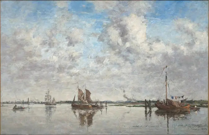 The Meuse at Rotterdam - Eugène Boudin