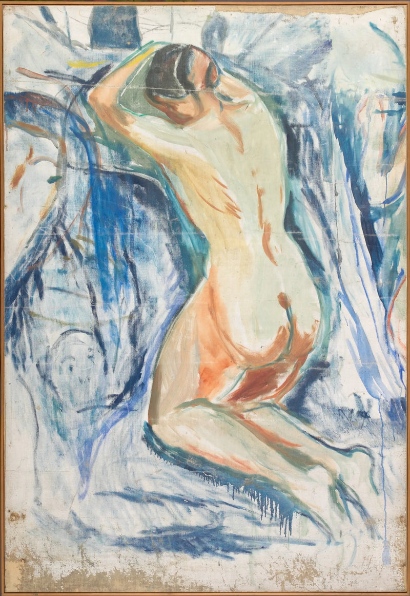 The Human Mountain: Kneeling Nude - Edvard Munch