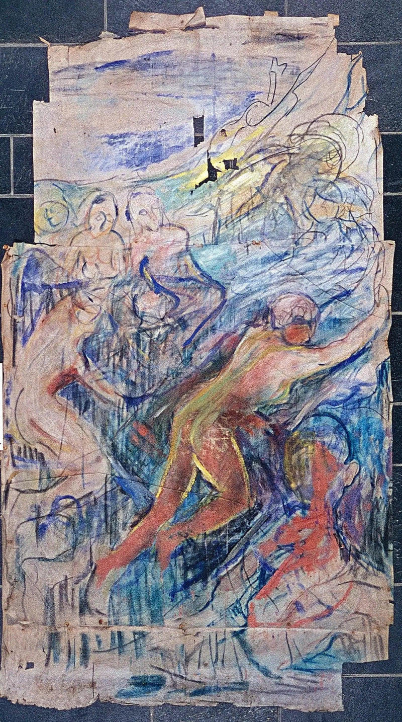 The Human Mountain: Upper Left Part - Edvard Munch