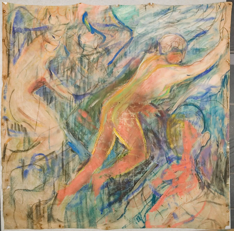 The Human Mountain: Upper Left Part - Edvard Munch