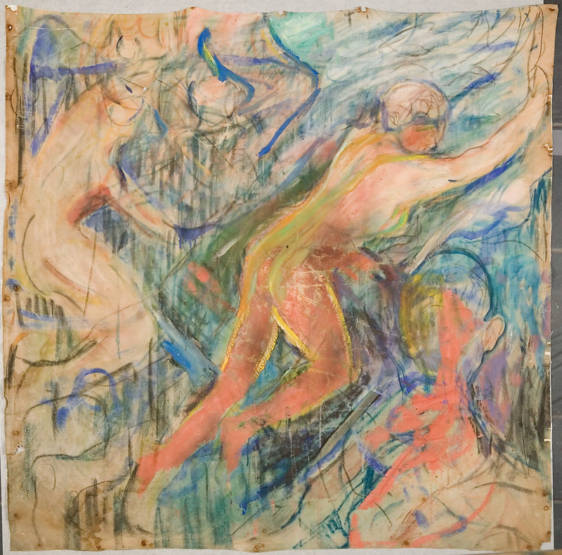 The Human Mountain: Upper Left Part - Edvard Munch