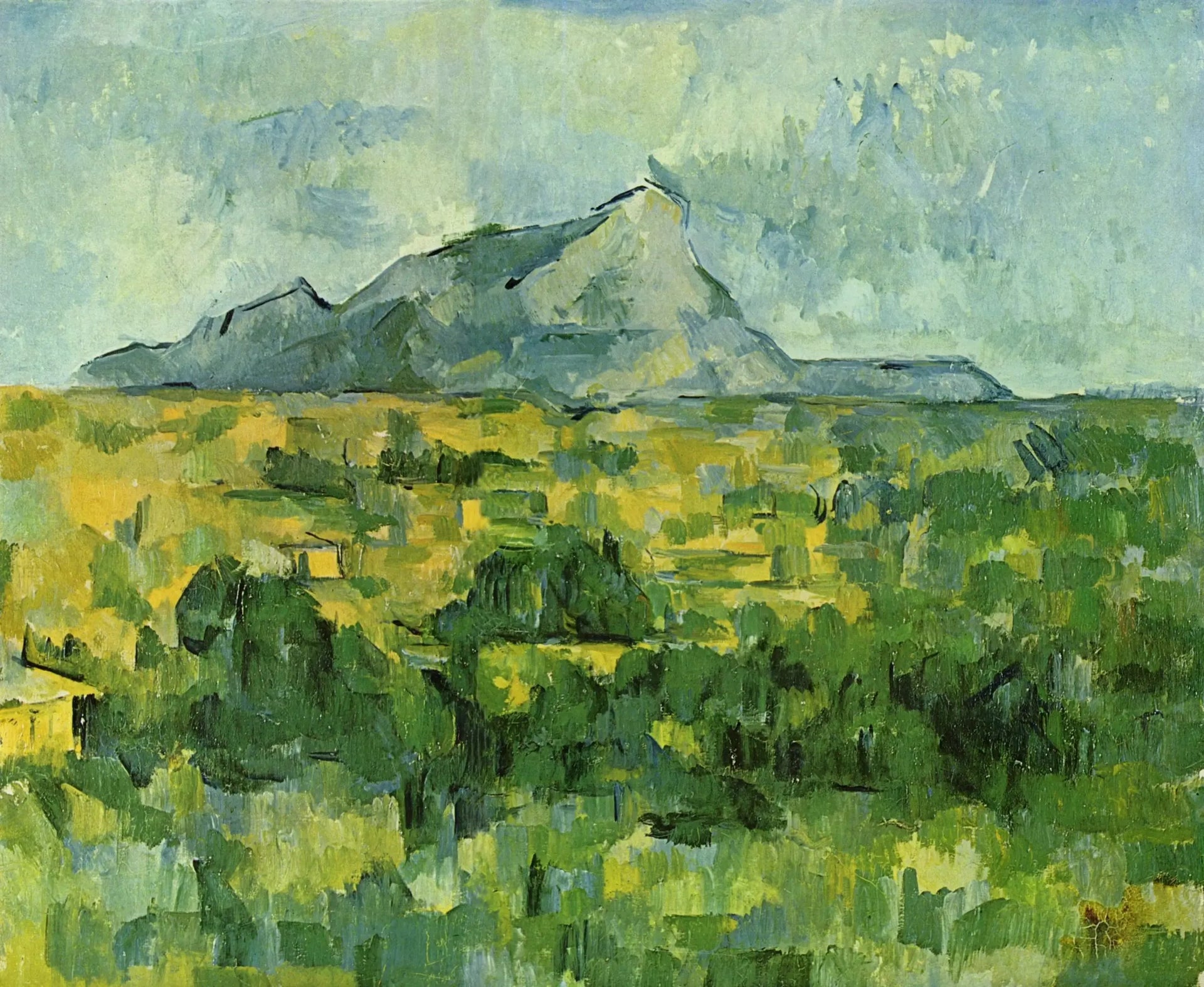 La Montagne Sainte-Victoire vue des Lauves - Paul Cézanne image 1 reproduction artisanale de tableau