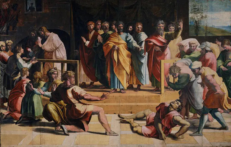 The Death of Ananias - Raphael Sanzio