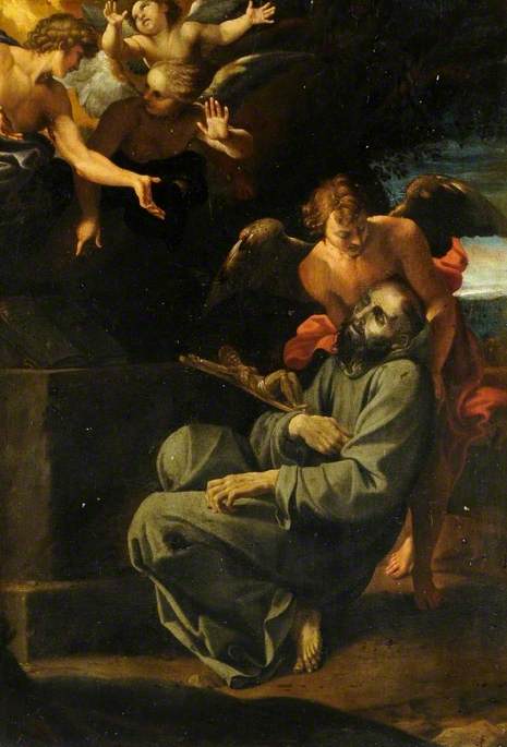 The Death of Saint Francis (The Ecstasy of Saint Francis) - Annibale Carracci