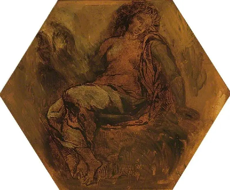 Reproduction du tableau « La Muse d'Orphée - Eugène Delacroix » par Alpha Reproduction en peinture à l’huile