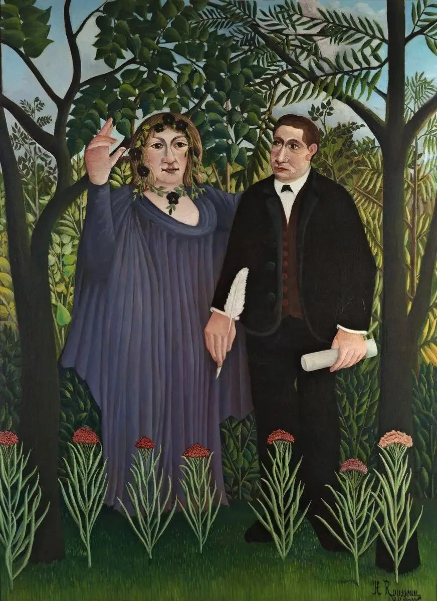 The Muse inspiring the poet - Henri Rousseau