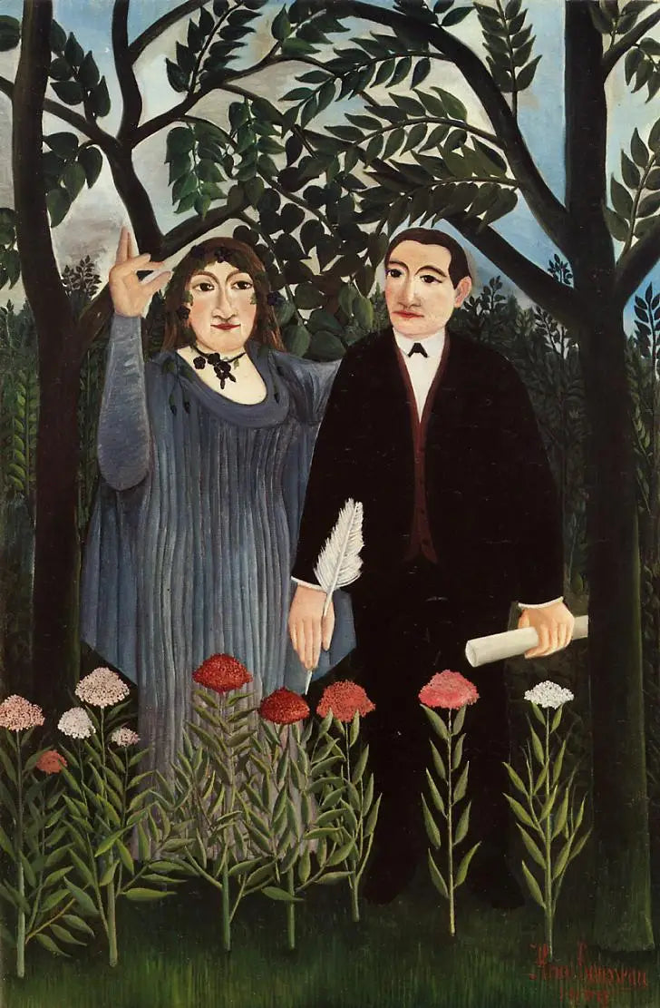 The Muse inspiring the poet - Henri Rousseau