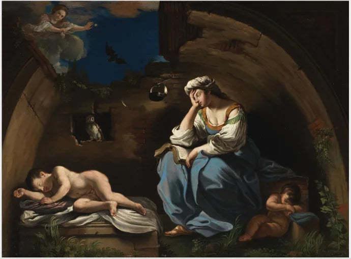 The Pensive Muse - Guercino