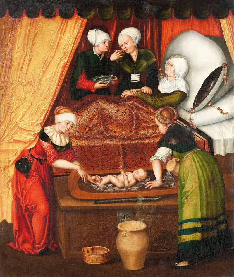 The Birth of John the Baptist - Lucas Cranach the Elder