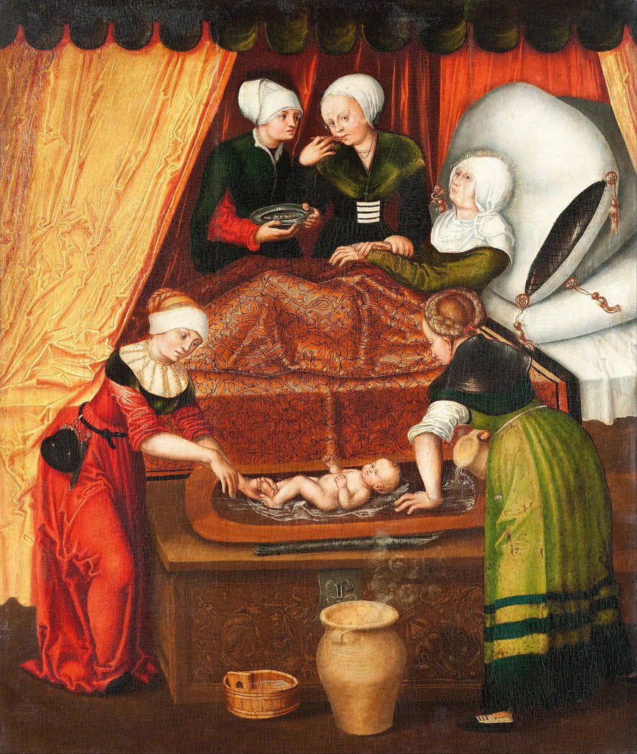 The Birth of John the Baptist - Lucas Cranach the Elder