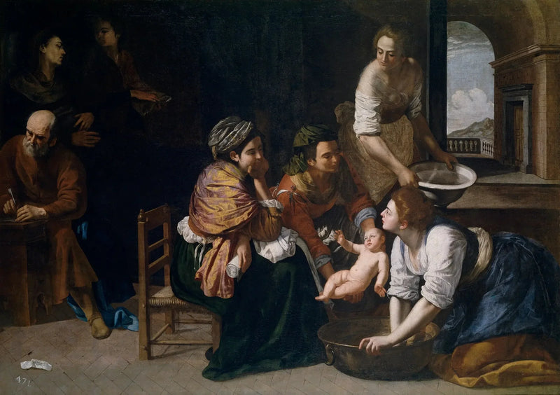 The Birth of Saint John the Baptist - Artemisia Gentileschi