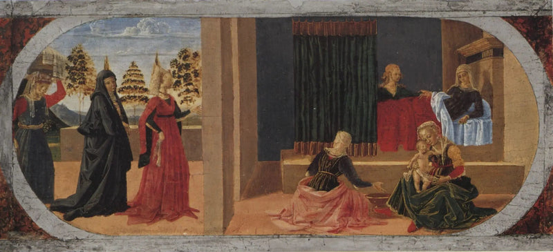The Birth of the Virgin - Pietro Perugino