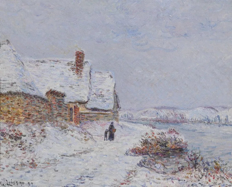Snow in Tournedos sur Seine - Gustave Loiseau