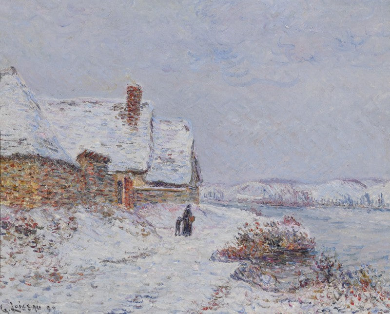Snow in Tournedos sur Seine - Gustave Loiseau