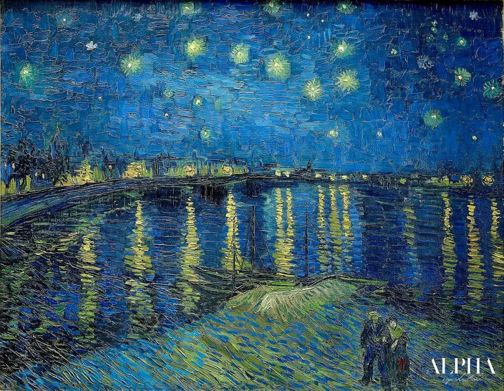 La Nuit étoilée sur le Rhône - Van Gogh - Reproductions de tableaux et peintures haut de gamme