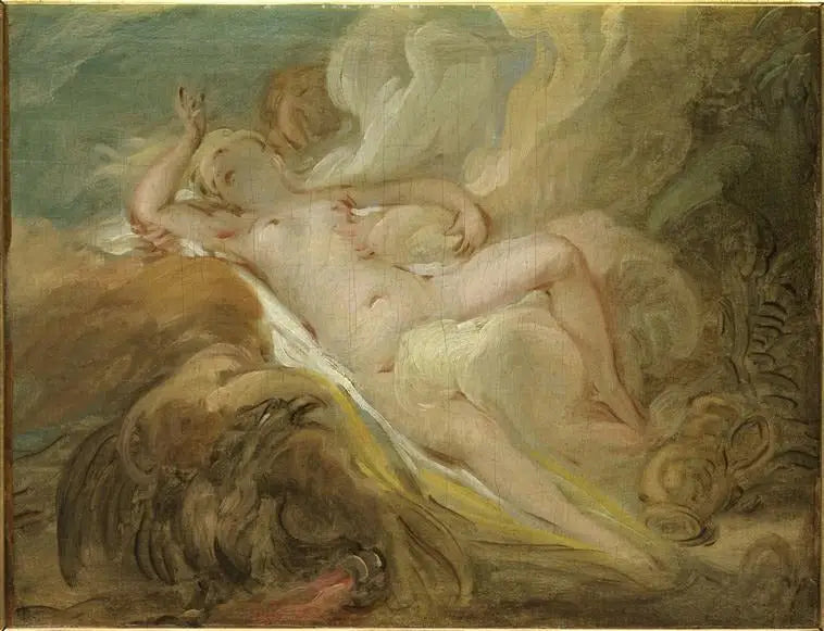 La nymphe Io et Jupiter - Jean-Honoré Fragonard image 2 tableau peint à l’huile sur toile