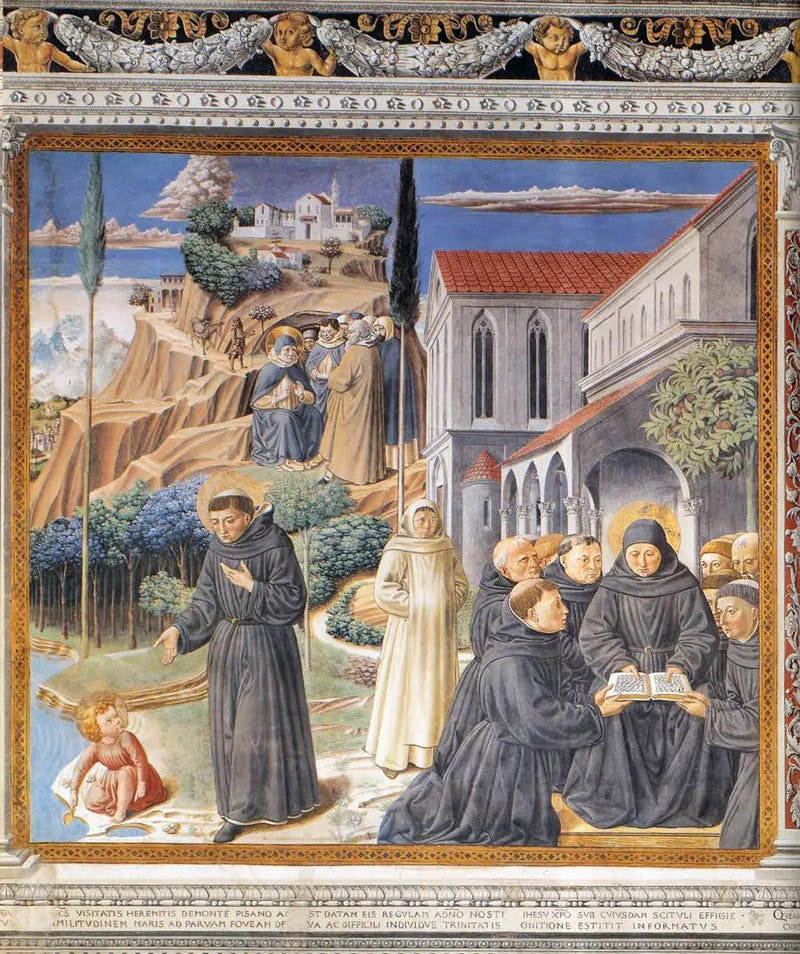 The Parable of the Holy Trinity (Scene 12, South Wall) - Benozzo Gozzoli