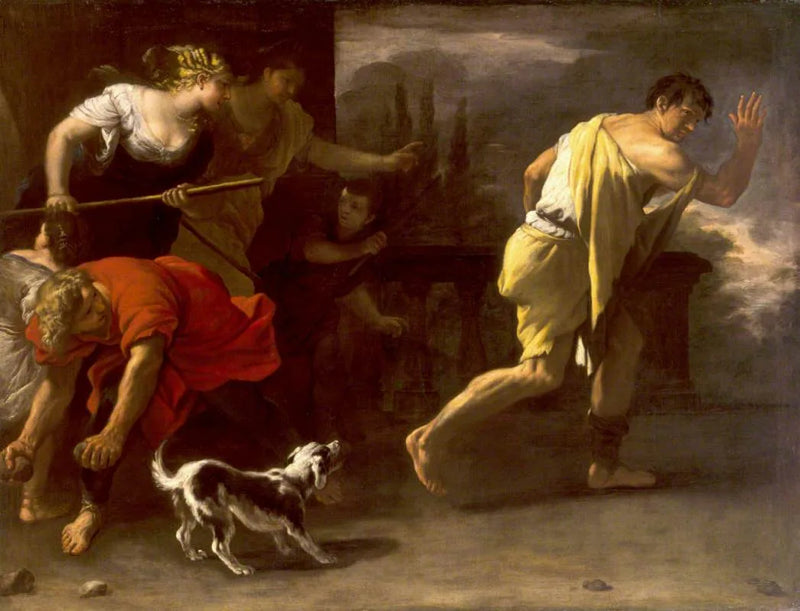 The Parable of the Prodigal Son: chased away by his former companions - Luca Giordano