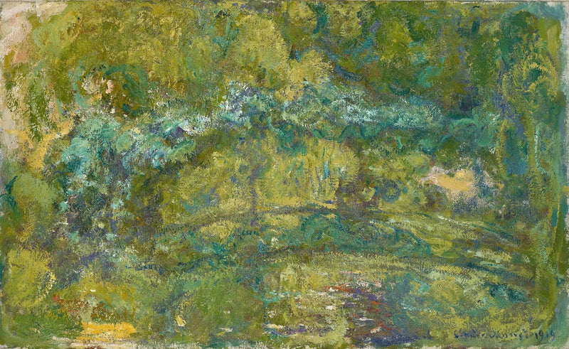 The footbridge over the water lily pond - Claude Monet
