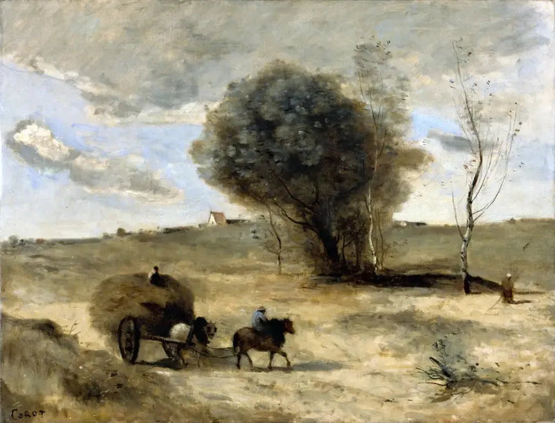 The Little Cart in the Dunes - Jean-Baptiste Camille Corot