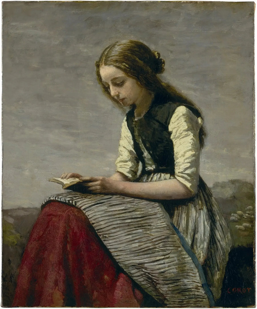 The Little Reader - Jean-Baptiste Camille Corot