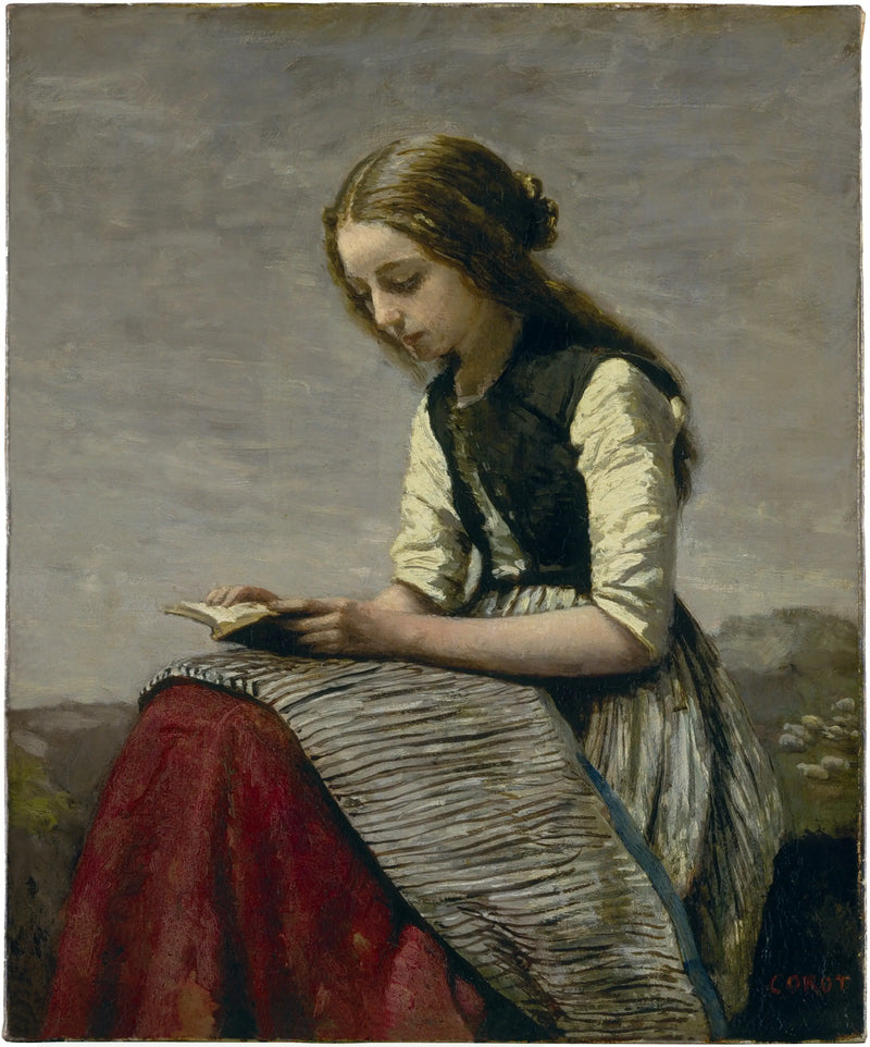 The Little Reader - Jean-Baptiste Camille Corot