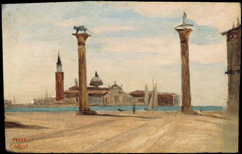 La Piazzetta, Venice - Jean-Baptiste Camille Corot