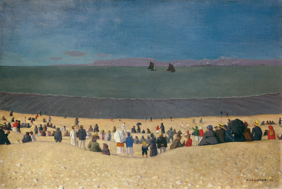 The beach at Honfleur - Félix Vallotton