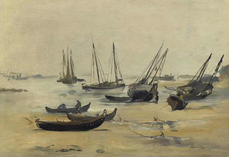 The Beach at Low Tide - Édouard Manet