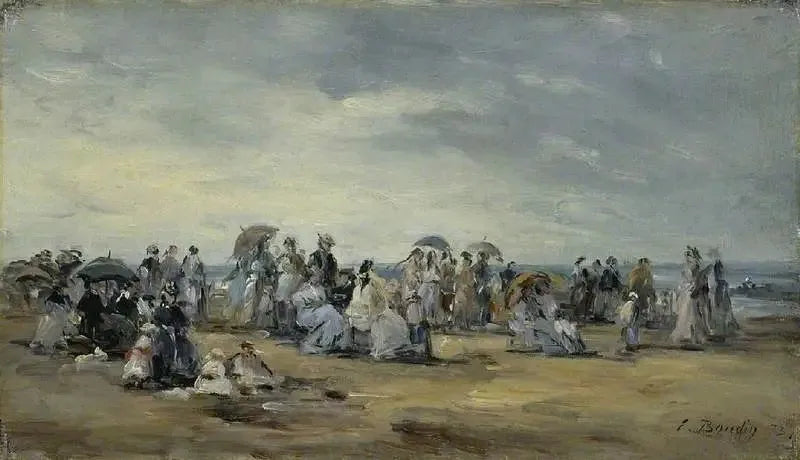 The Beach at Trouville - Eugène Boudin