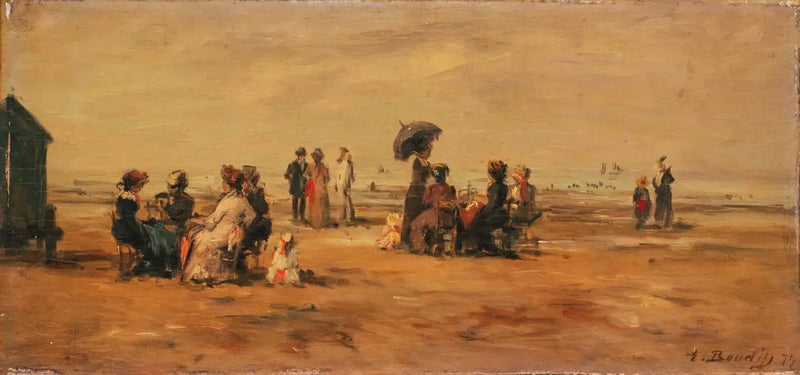 The Beach at Trouville - Eugène Boudin
