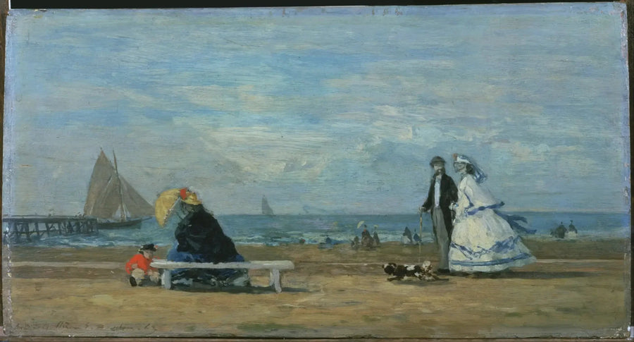 The Beach at Trouville - Eugène Boudin