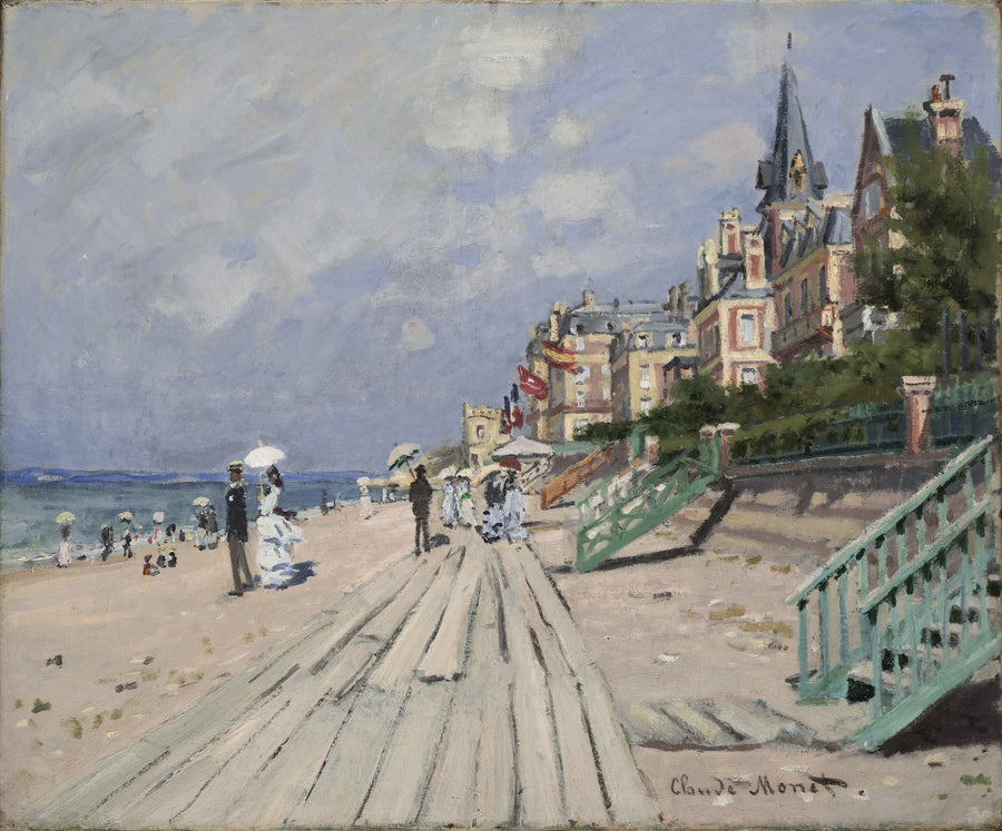 The Beach in Trouville W156 - Claude Monet