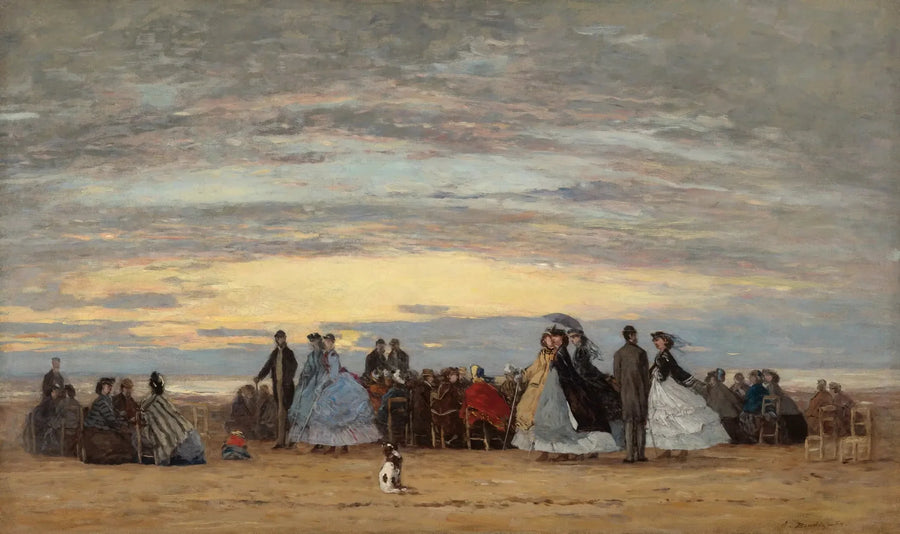 The Beach at Villerville - Eugène Boudin