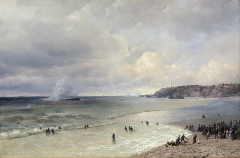 The Biarritz Beach - Ivan Aïvazovski
